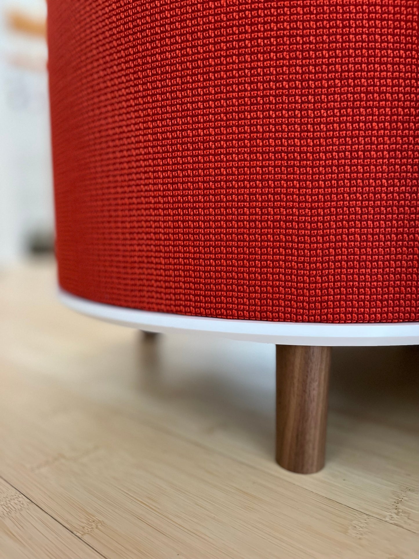 Phillips Design OH-16 speakers for vinyl records, in Maharam Metric Lava