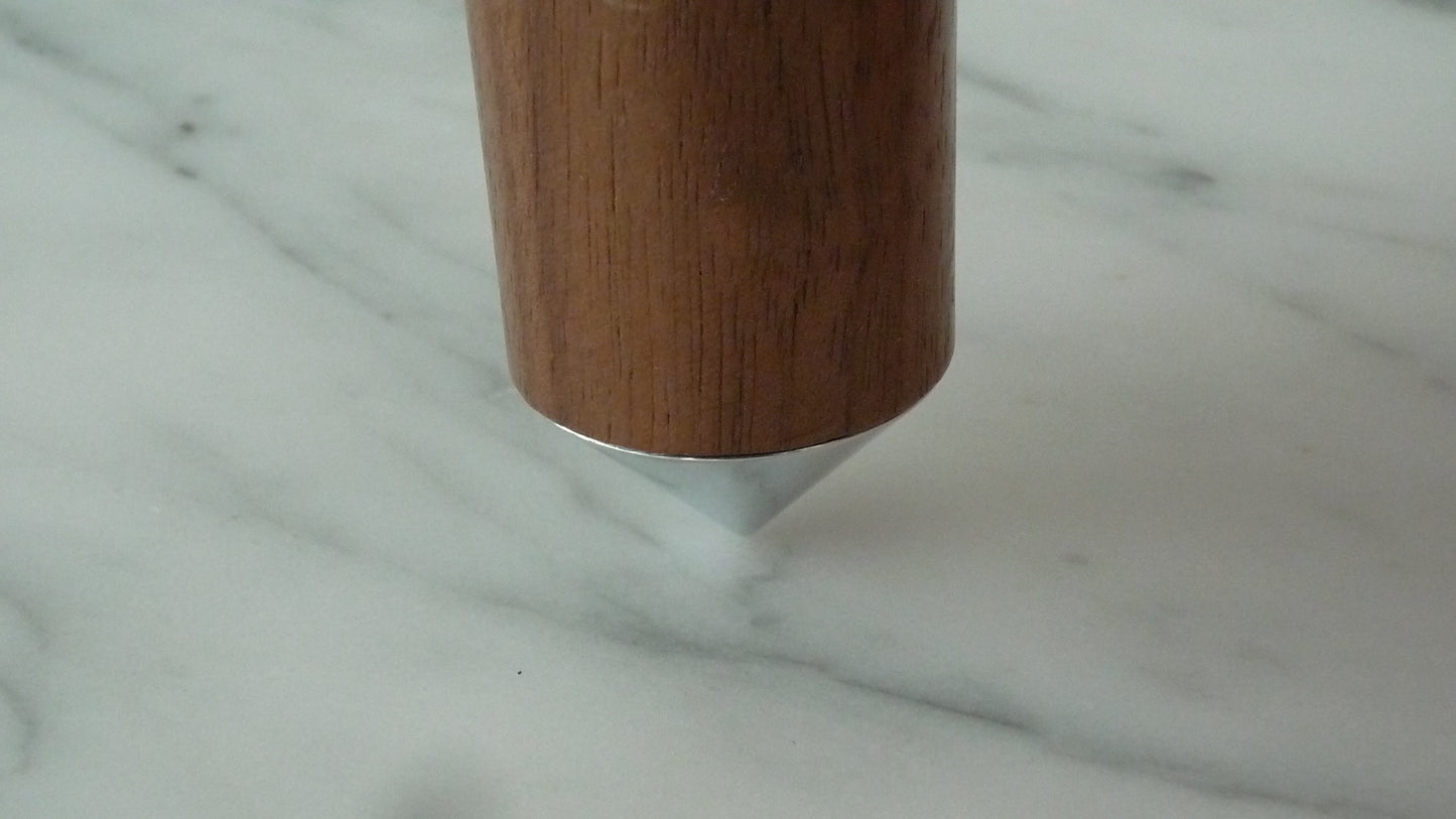 Metal Spike Foot on Walnut Support Leg